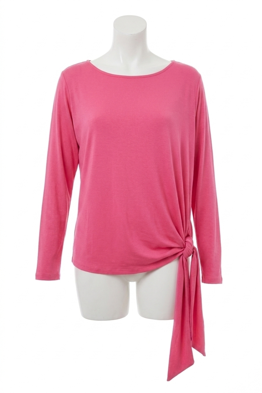 NEW ANGEL asymmetrical tunic top in fuchsia